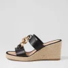 Greecie Black Natural Rope Leather Espadrilles