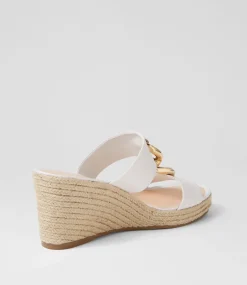 Greecie White Natural Rope Leather Sandals