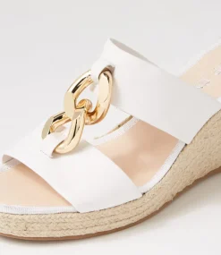Greecie White Natural Rope Leather Sandals
