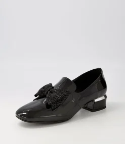 Grenada Black Patent Jewels Heels