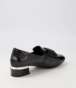 Grenada Black Patent Jewels Heels