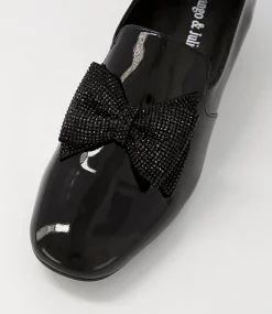 Grenada Black Patent Jewels Heels