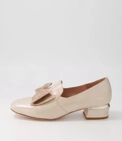 Grenada Blush Leather Jewels Heels