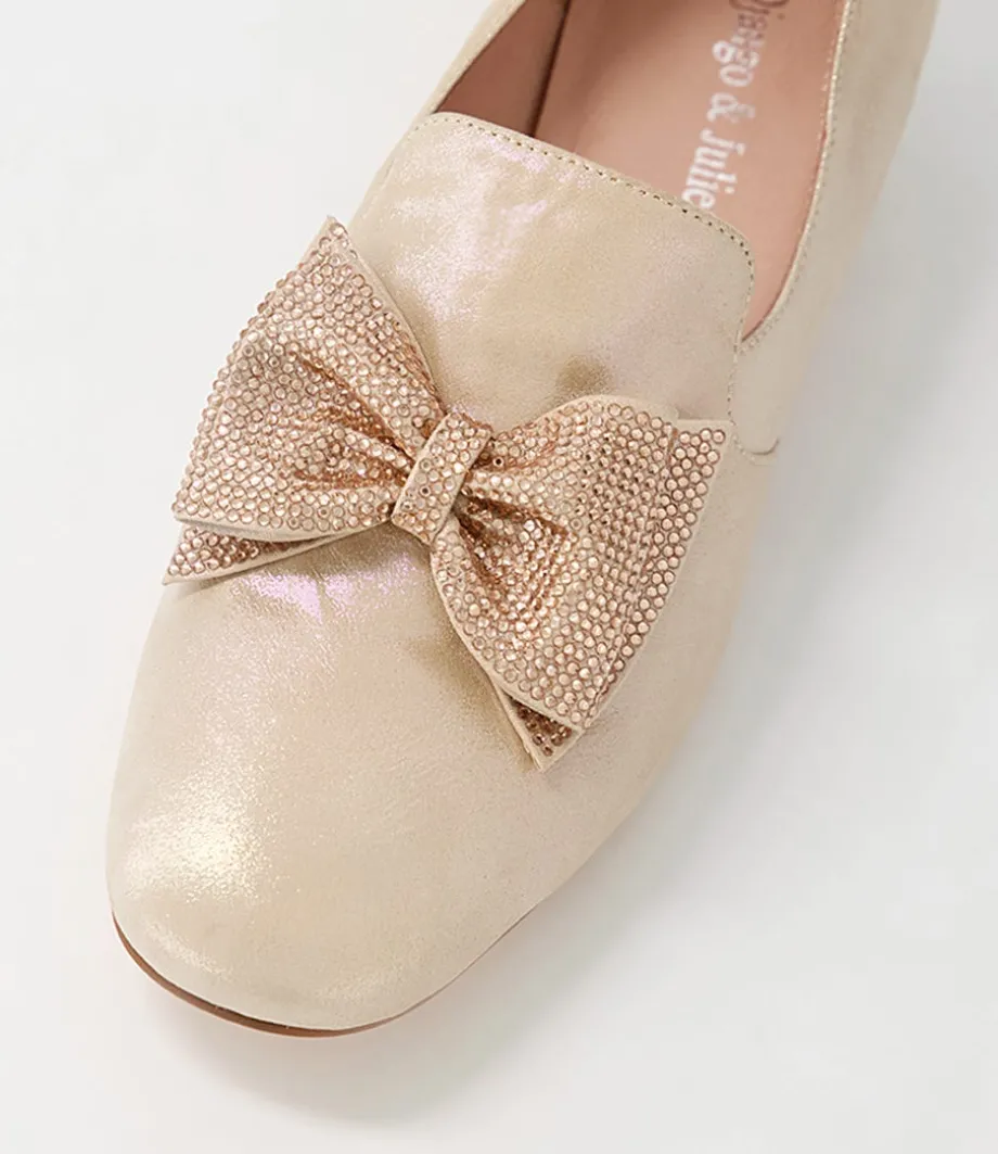Grenada Blush Leather Jewels Heels
