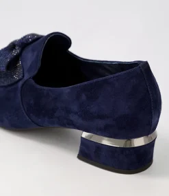 Grenada Navy Suede Jewels Heels