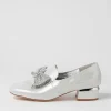 Grenada Silver Shimmer Leather Jewels Heels