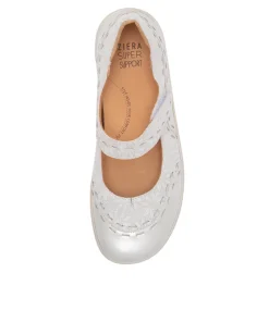 Gummibear Xw Silver Daisy Leather Flat Shoes