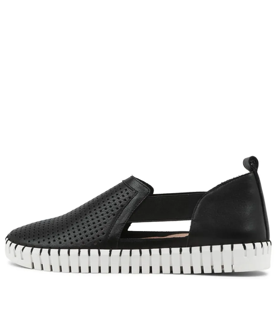 Habiki Black Leather Sneakers Ws