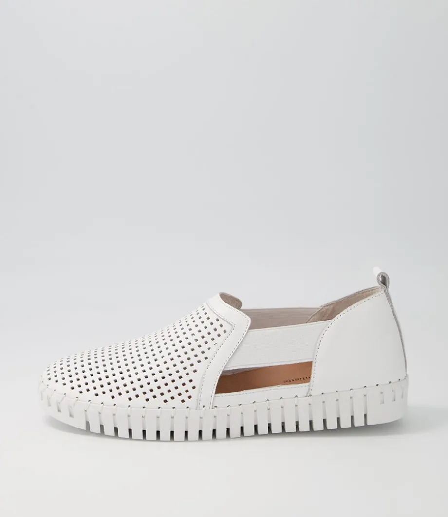 Habiki White Leather Sneakers