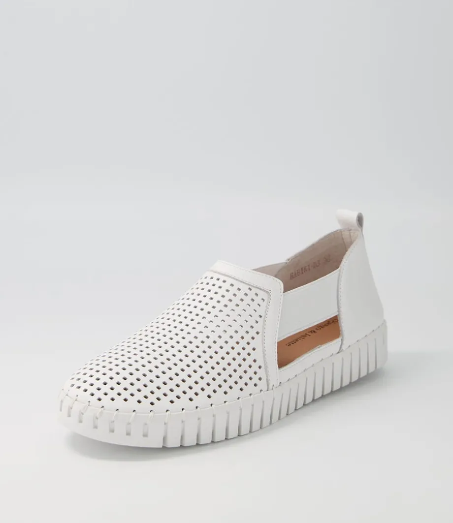 Habiki White Leather Sneakers
