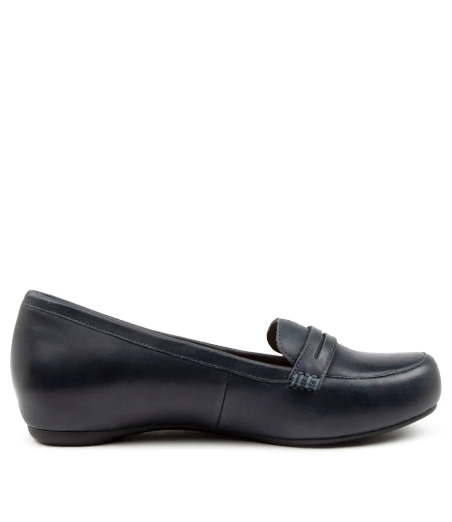 Hadi W Navy Leather