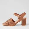 Hafsa Cognac Leather Sandals