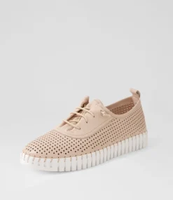 Haide Rose White Leather Sneakers
