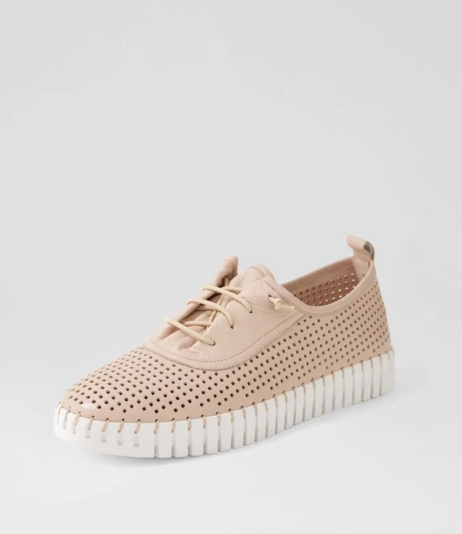 Haide Rose White Leather Sneakers