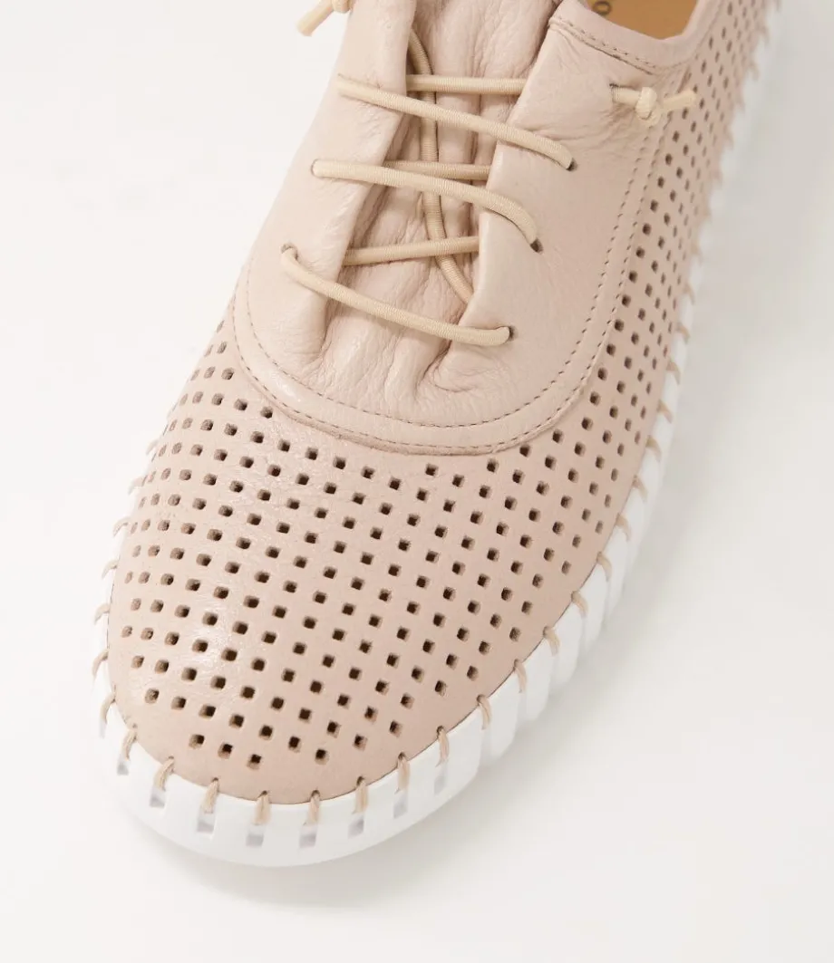 Haide Rose White Leather Sneakers