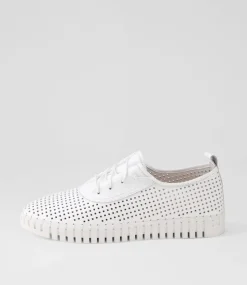 Haide White Leather Sneakers