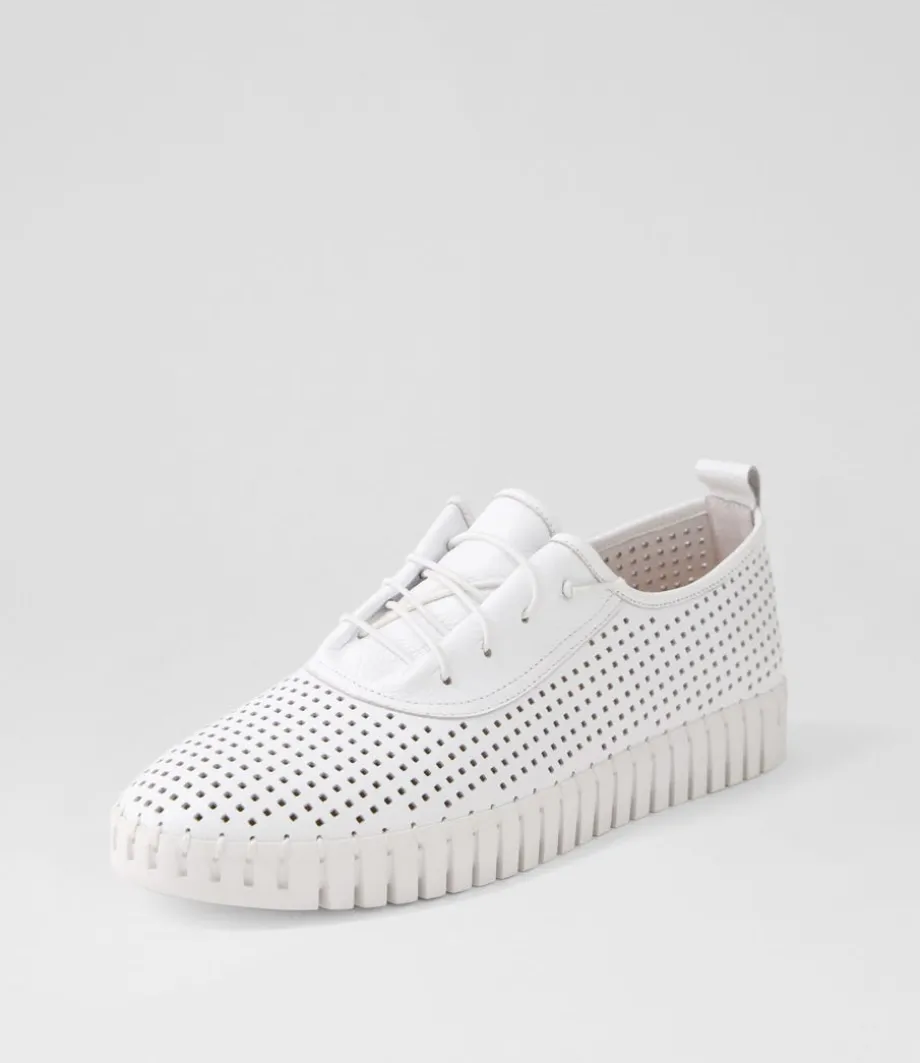 Haide White Leather Sneakers