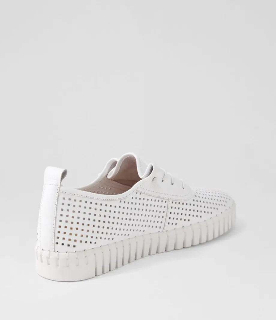 Haide White Leather Sneakers