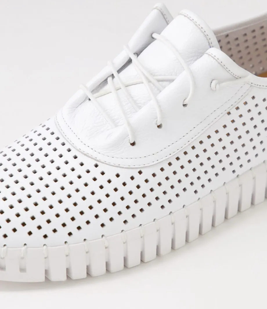 Haide White Leather Sneakers