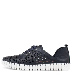 Haifa Navy Leather Sneakers Ws