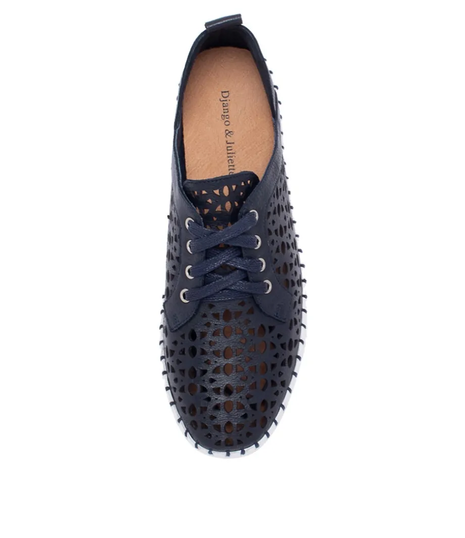 Haifa Navy Leather Sneakers Ws