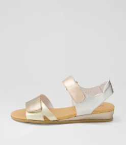 Halima Champagne Gold Multi Sandals