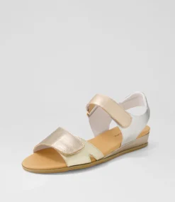 Halima Champagne Gold Multi Sandals
