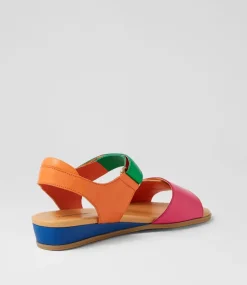 Halima Fuchsia Yellow Multi Sandals