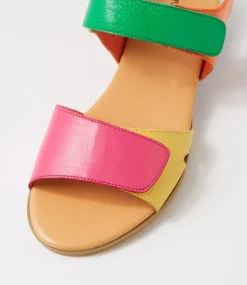 Halima Fuchsia Yellow Multi Sandals