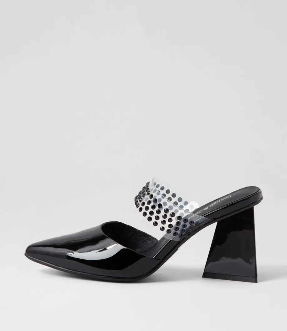 Hallams Black Patent Leather Heels