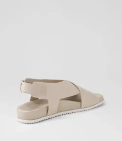 Hanako W Almond Leather Sandals