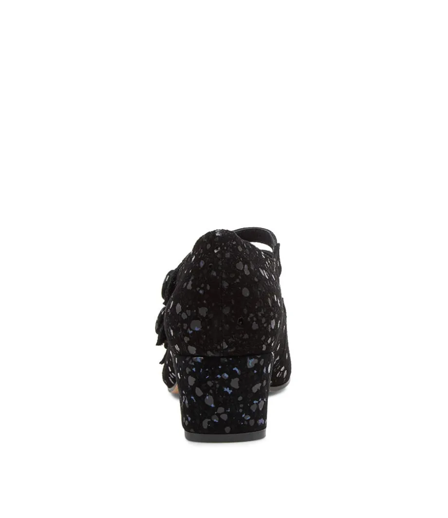 Hannon Dj Black Sparkle Suede
