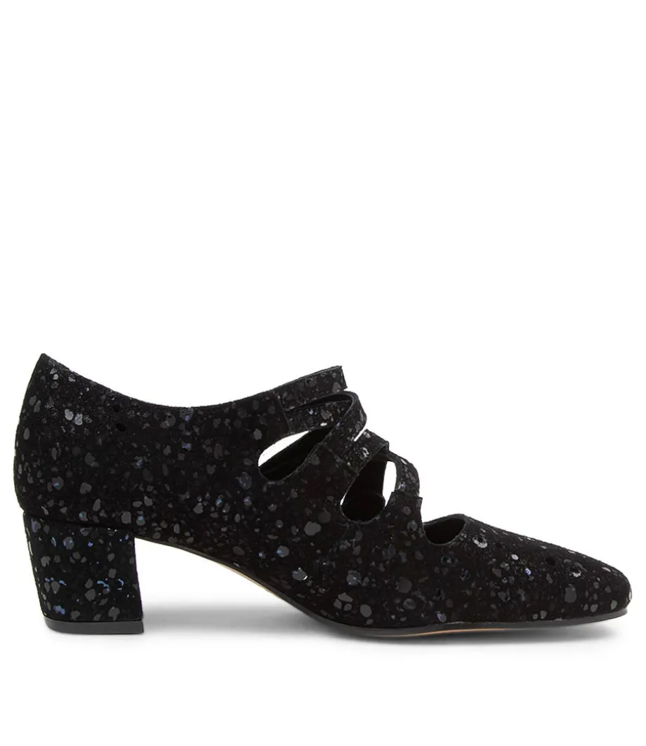 Hannon Dj Black Sparkle Suede