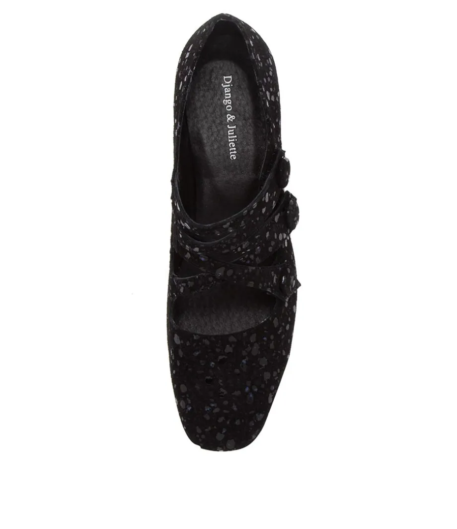 Hannon Dj Black Sparkle Suede