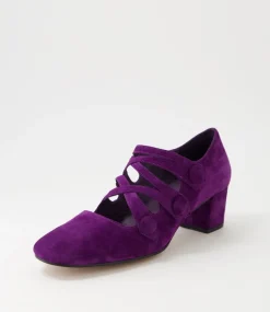 Hannon Purple Suede Heels