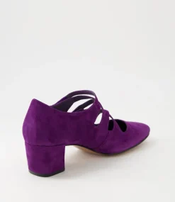 Hannon Purple Suede Heels