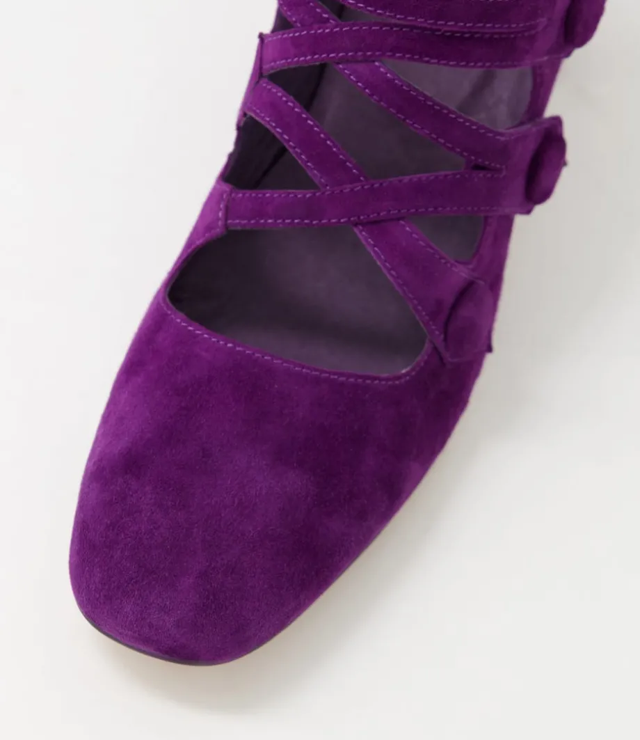 Hannon Purple Suede Heels