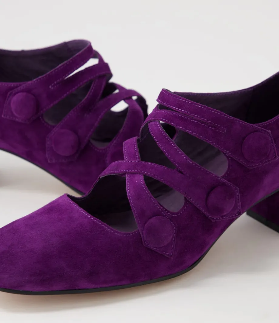 Hannon Purple Suede Heels