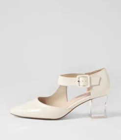 Happie Ivory Patent Leather Heels