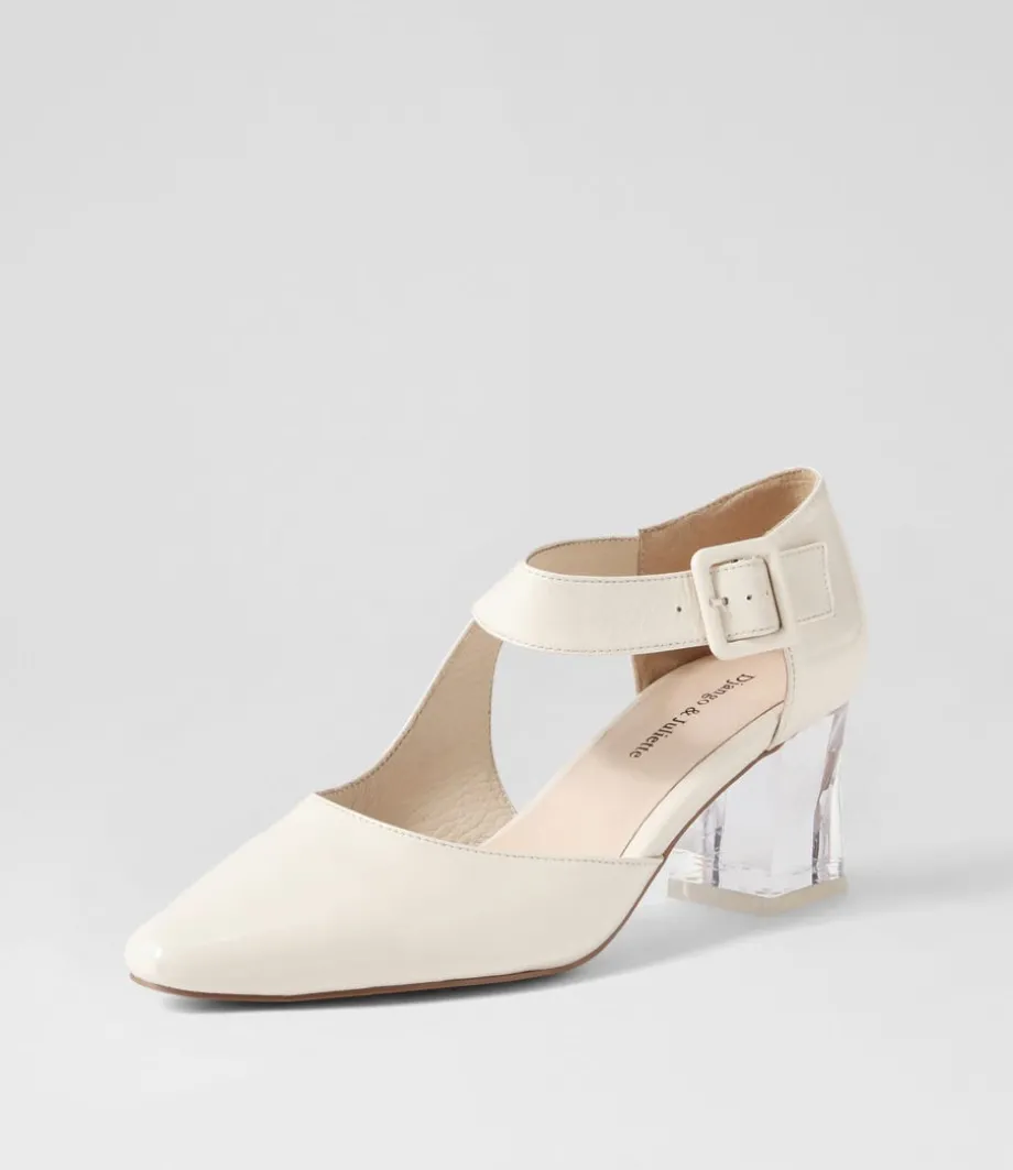 Happie Ivory Patent Leather Heels