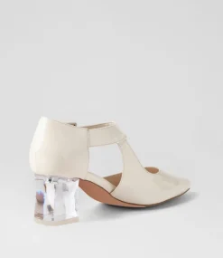 Happie Ivory Patent Leather Heels