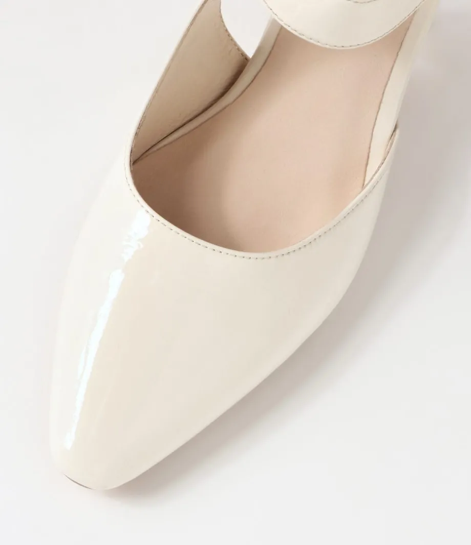 Happie Ivory Patent Leather Heels