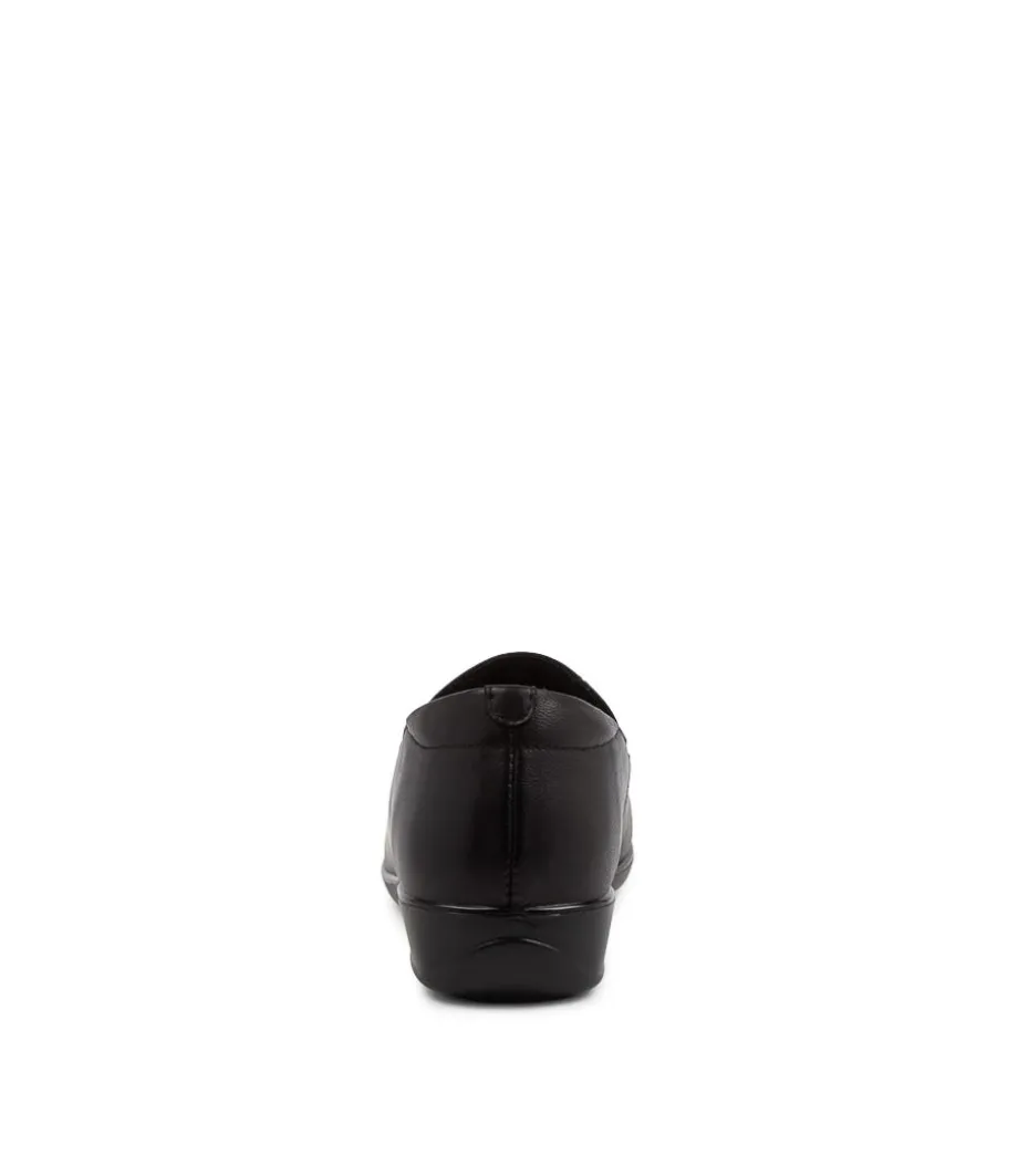 Harding2 Black Leather Slip-On Shoes