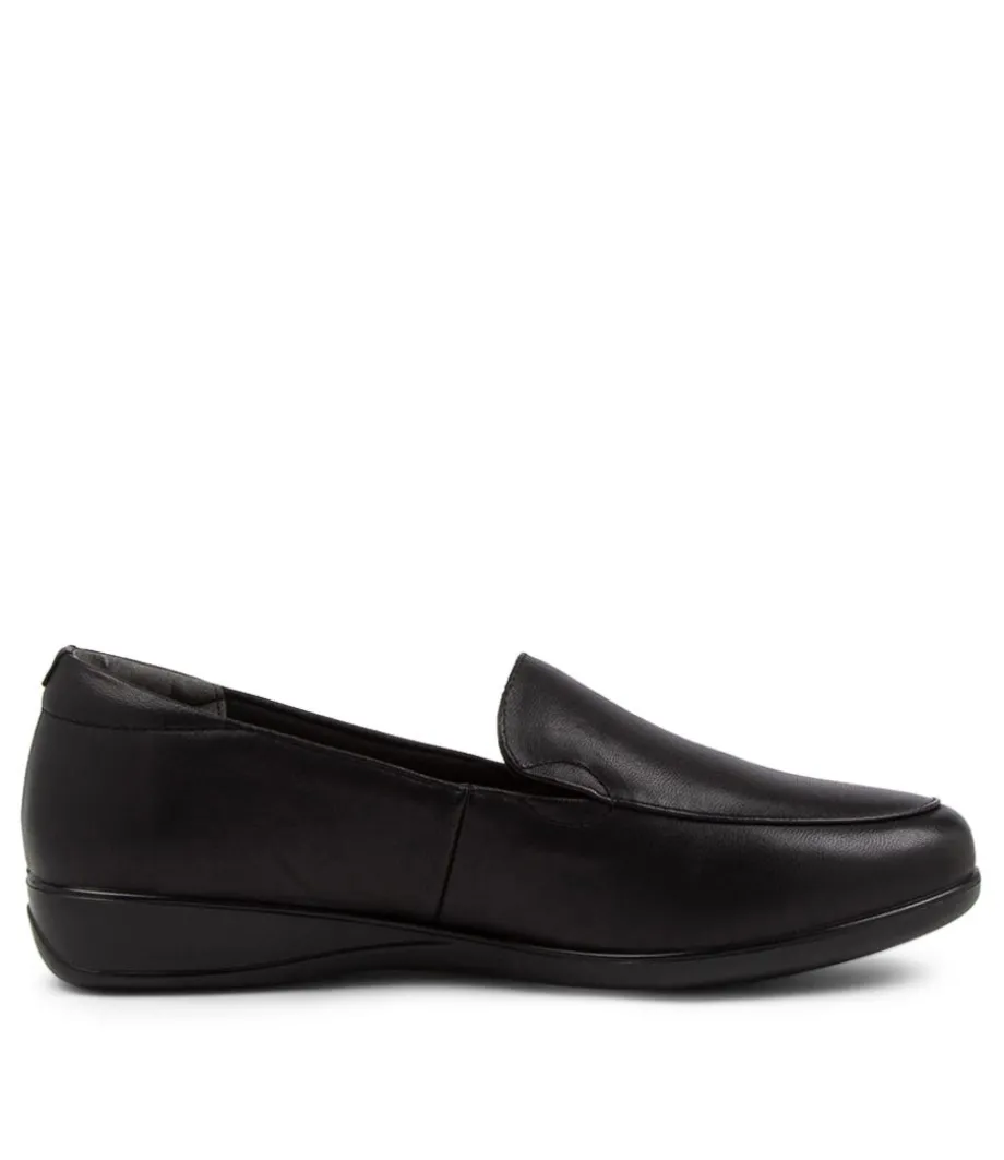Harding2 Black Leather Slip-On Shoes