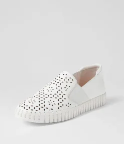 Harel White Leather Sneakers