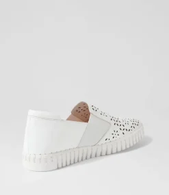 Harel White Leather Sneakers