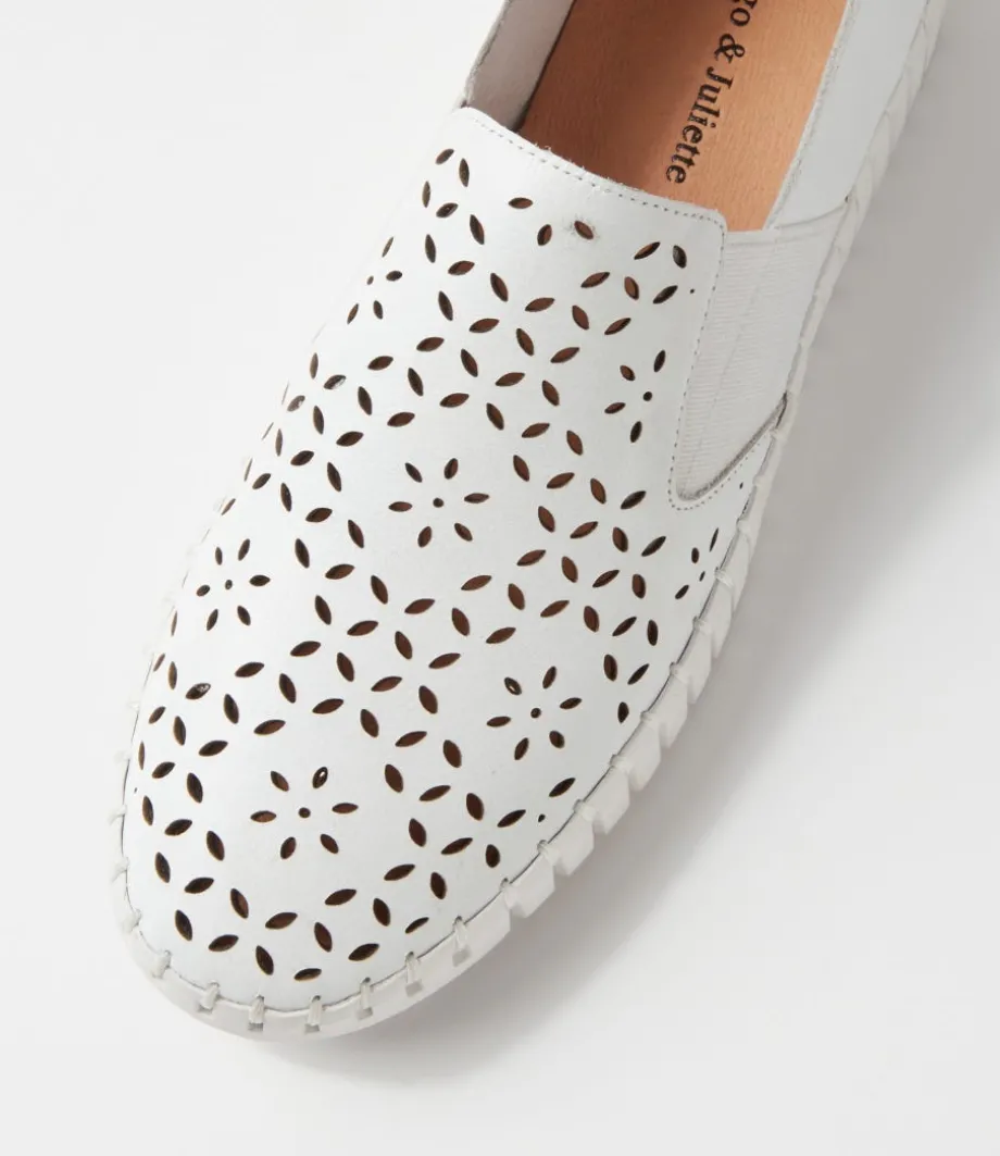 Harel White Leather Sneakers