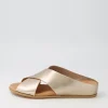 Harli Champagne Leather Slides