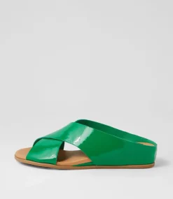 Harli Emerald Patent Leather Slides