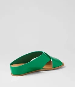 Harli Emerald Patent Leather Slides